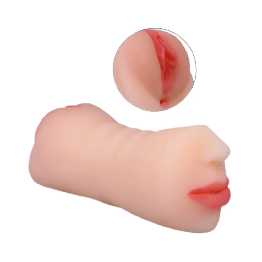 2-in-1 Pussy and Mouth Male Masturbation Stroker Toy