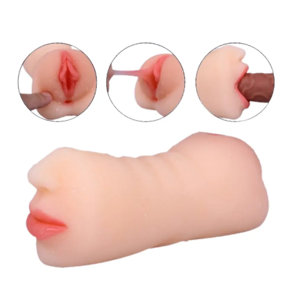2-in-1 Pussy and Mouth Male Masturbation Stroker Toy