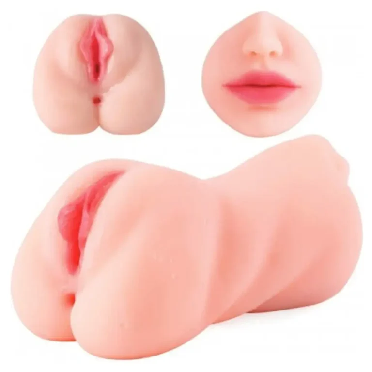 3 in 1 Male Masturbator Pocket Pussy with Mouth, Vagina & Ass for Men
