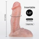 6.5 Inch Real Feel Silicone Dildo with Suction Cup Skin Tone Design