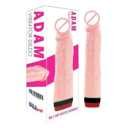 Adam 8 Inch Real Feel Silicone Vibrating Dildo for Women