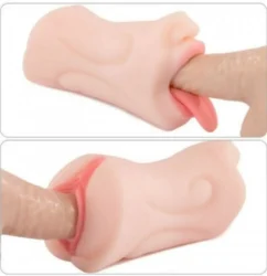 Pocket Pussy with Realistic Mouth, 3D Teeth And Tongue for Men
