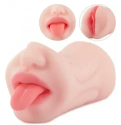 Pocket Pussy with Realistic Mouth, 3D Teeth & Tongue for Men