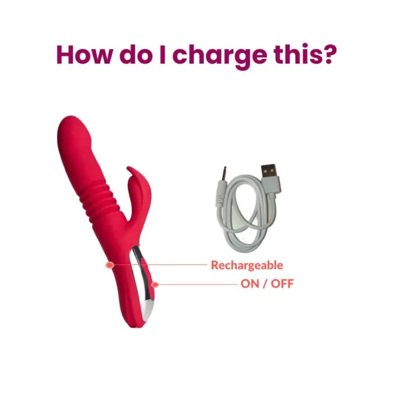 12 Mode Thrusting Rabbit Vibrator with G-Spot and Clitoral Stimulator