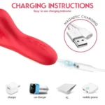 3-in-1 Rabbit G-Spot Teaser & Clitoral Vibrator With 7 Modes Pleasure Toy For Couples (Pink)