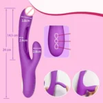3-In-1 Rabbit G-Spot Teaser And Clitoral Vibrator With 7 Modes Pleasure Toy For Couples (Pink) - Image 3