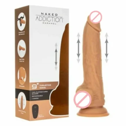 Naked Addiction 9 Inch Wireless Thrusting Dildo with Remote