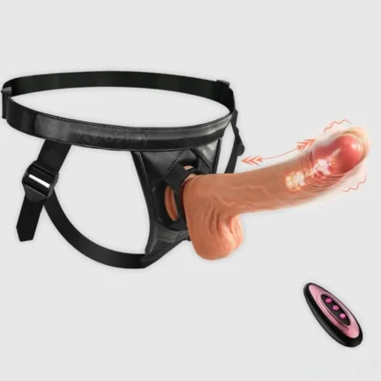 VibeMotion Strap-On Vibrating Dildo With Harness Kit