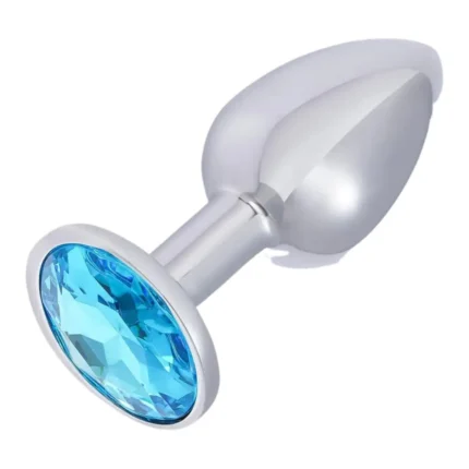 Jewel Metal Anal Plug with Crystal Design